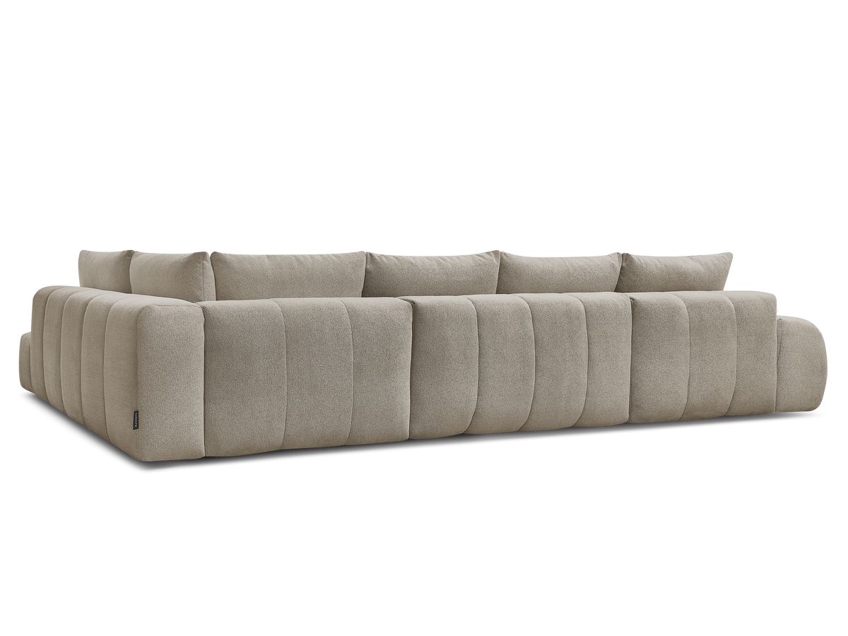 Canapé panoramique convertible coffre EVEREST tissu chiné