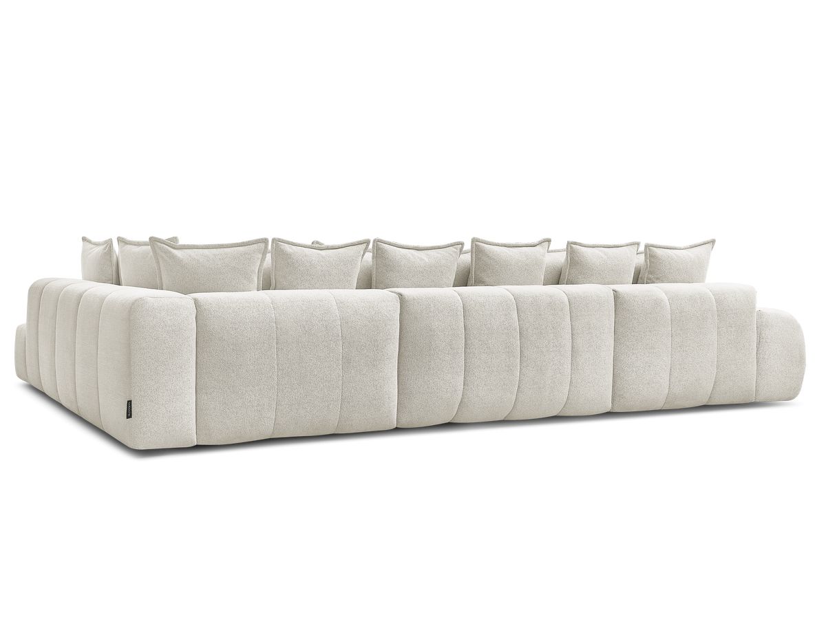 Canapé panoramique convertible coffre EVEREST tissu chiné