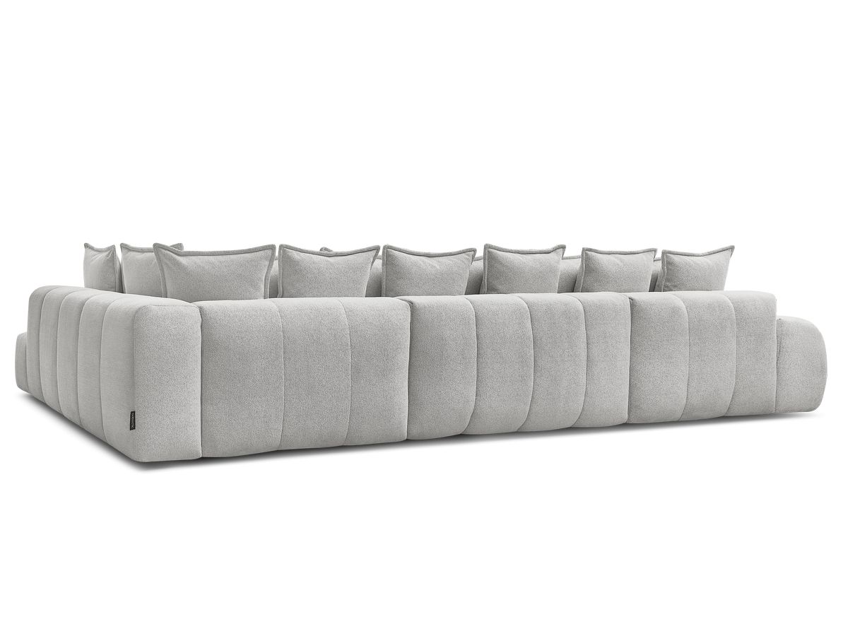 Canapé panoramique convertible coffre EVEREST tissu chiné
