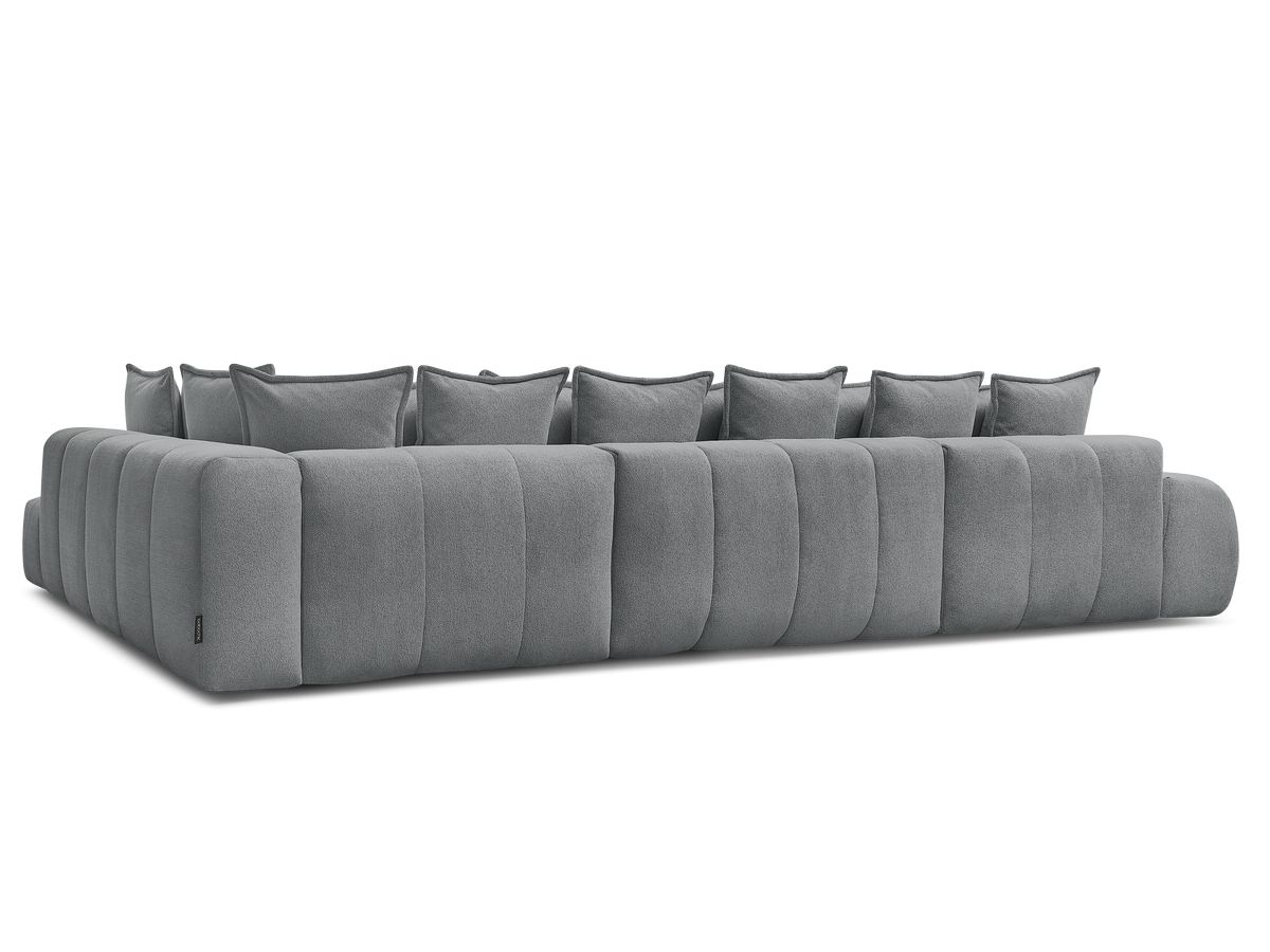 Canapé panoramique convertible coffre EVEREST tissu chiné