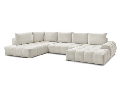 Canapé panoramique convertible coffre EVEREST tissu chiné