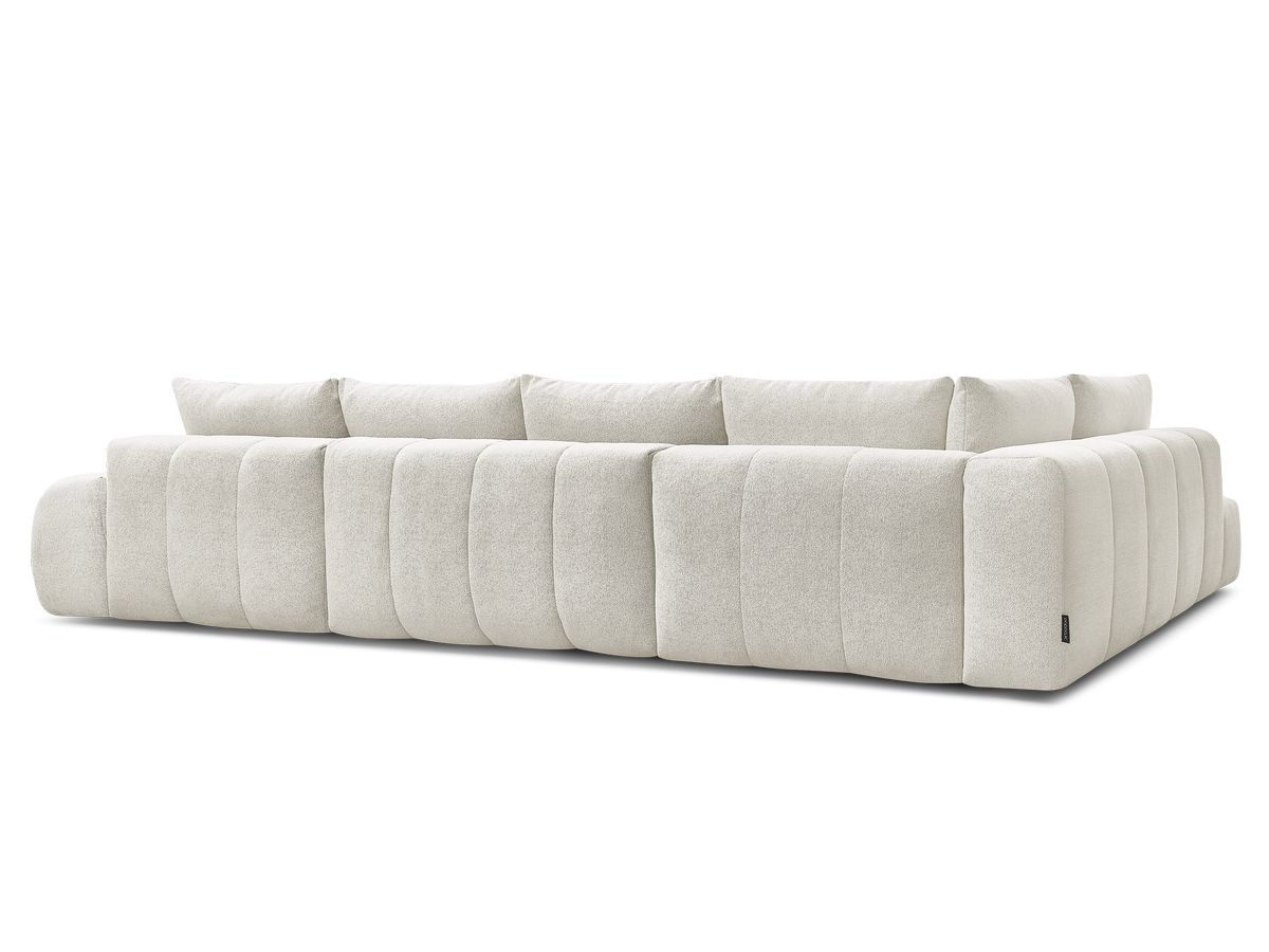 Canapé panoramique convertible coffre EVEREST tissu chiné