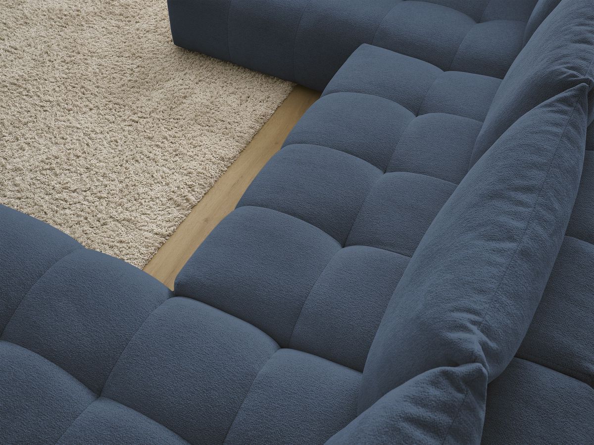 Canapé panoramique convertible coffre EVEREST tissu chiné