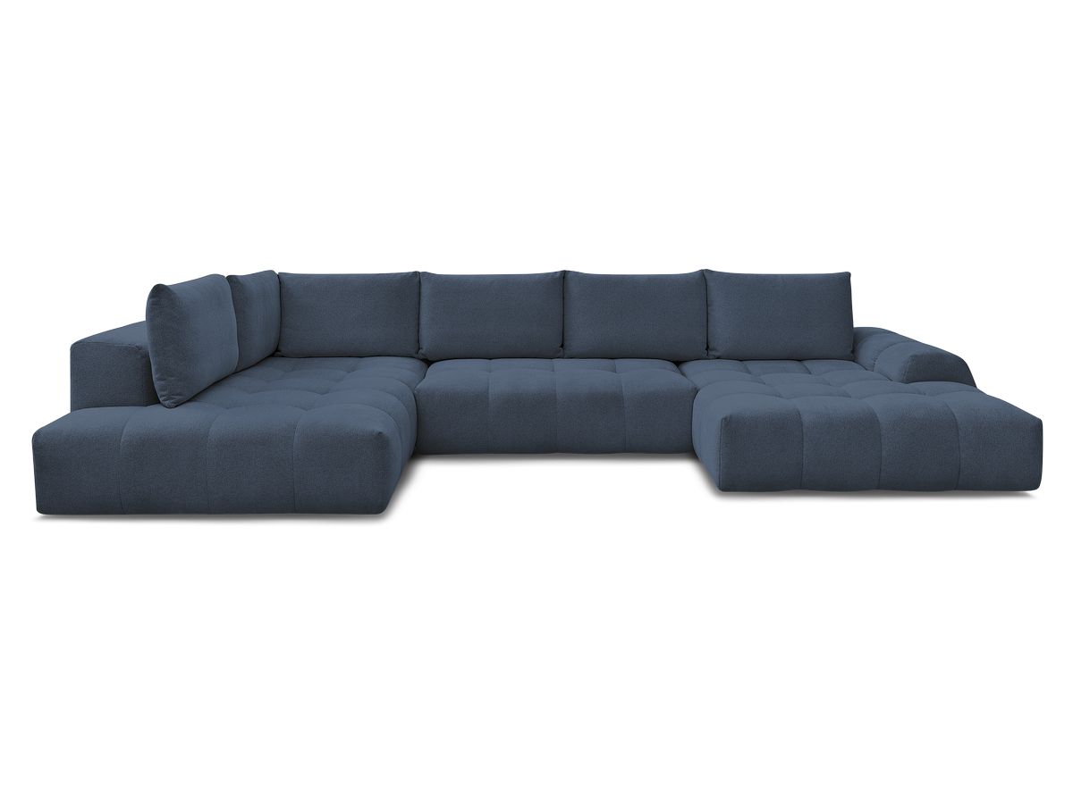 Canapé panoramique convertible coffre EVEREST tissu chiné