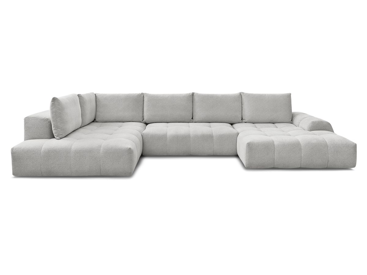 Canapé panoramique convertible coffre EVEREST tissu chiné