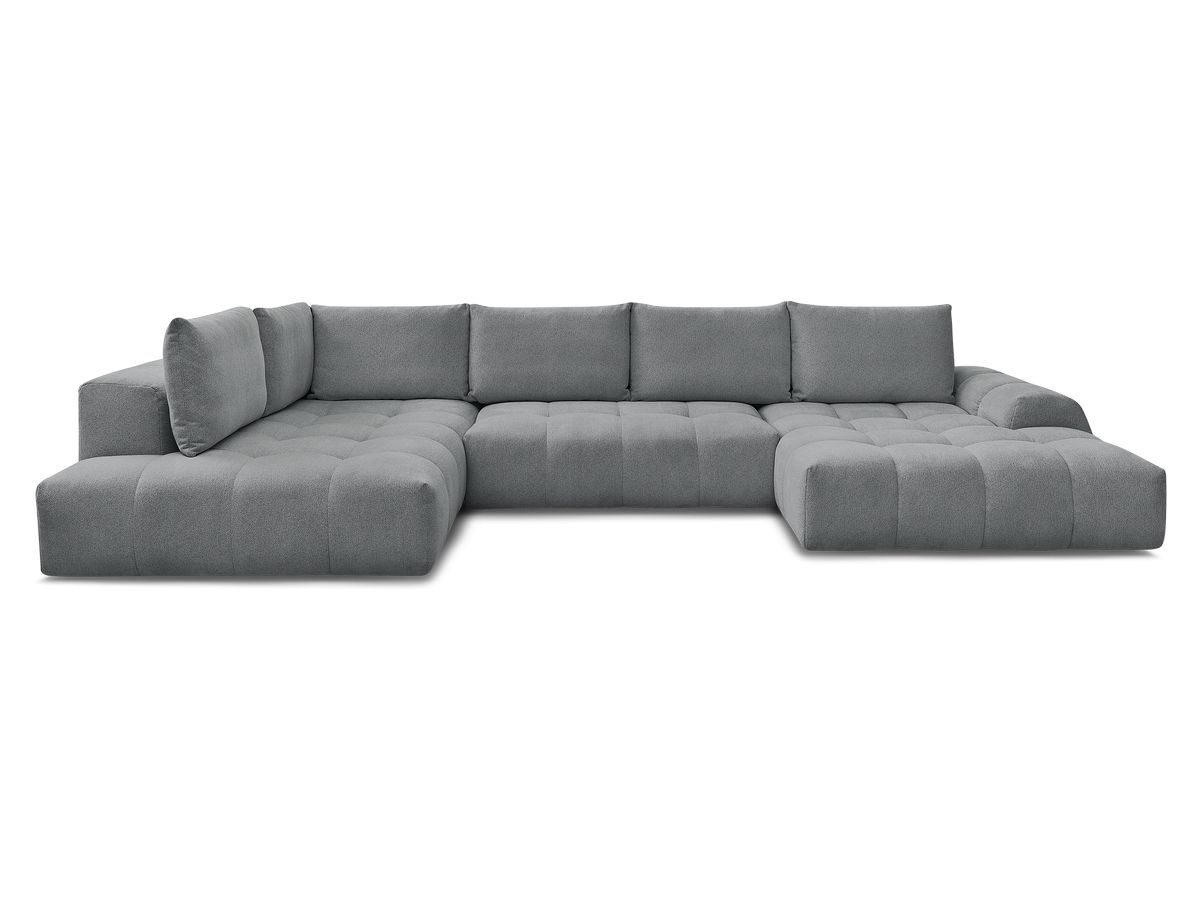 Canapé panoramique convertible coffre EVEREST tissu chiné