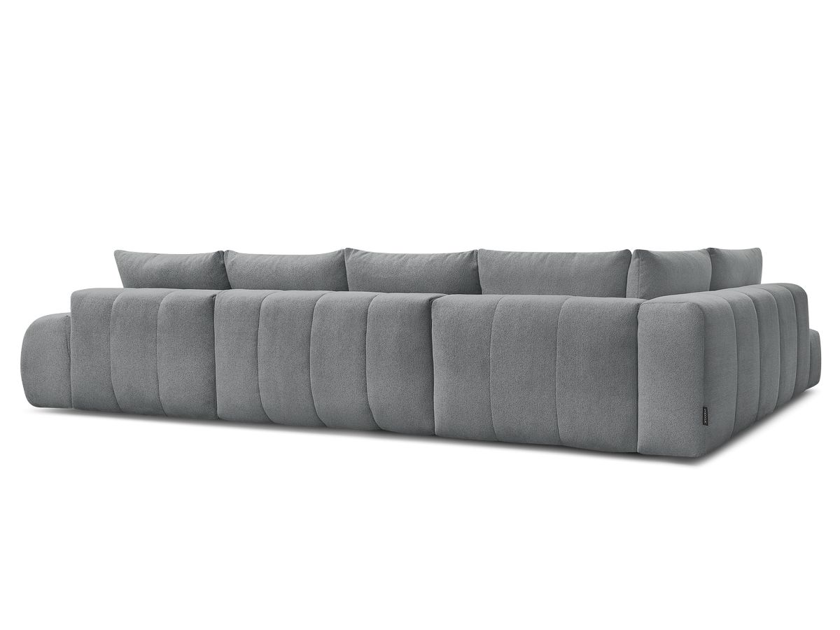 Canapé panoramique convertible coffre EVEREST tissu chiné