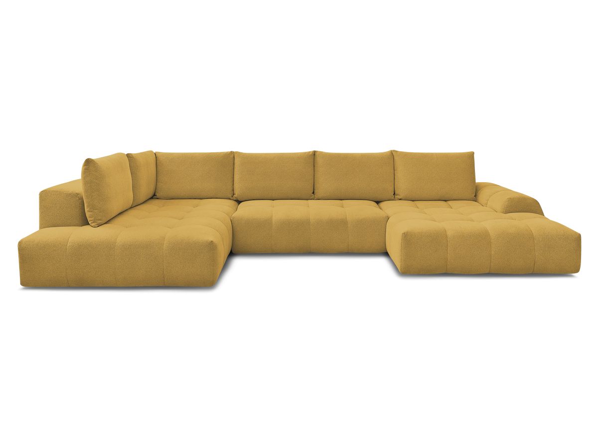 Canapé panoramique convertible coffre EVEREST tissu chiné