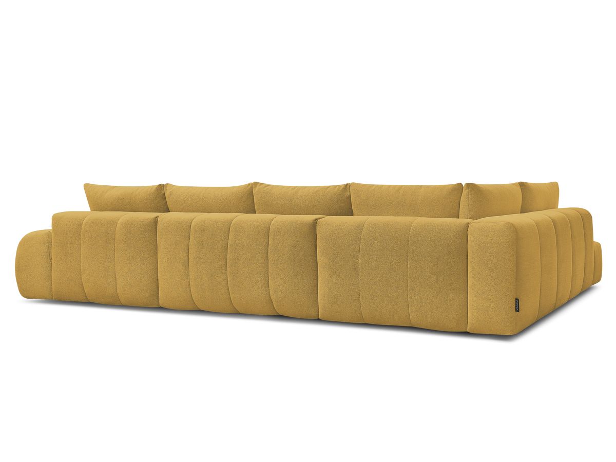 Canapé panoramique convertible coffre EVEREST tissu chiné