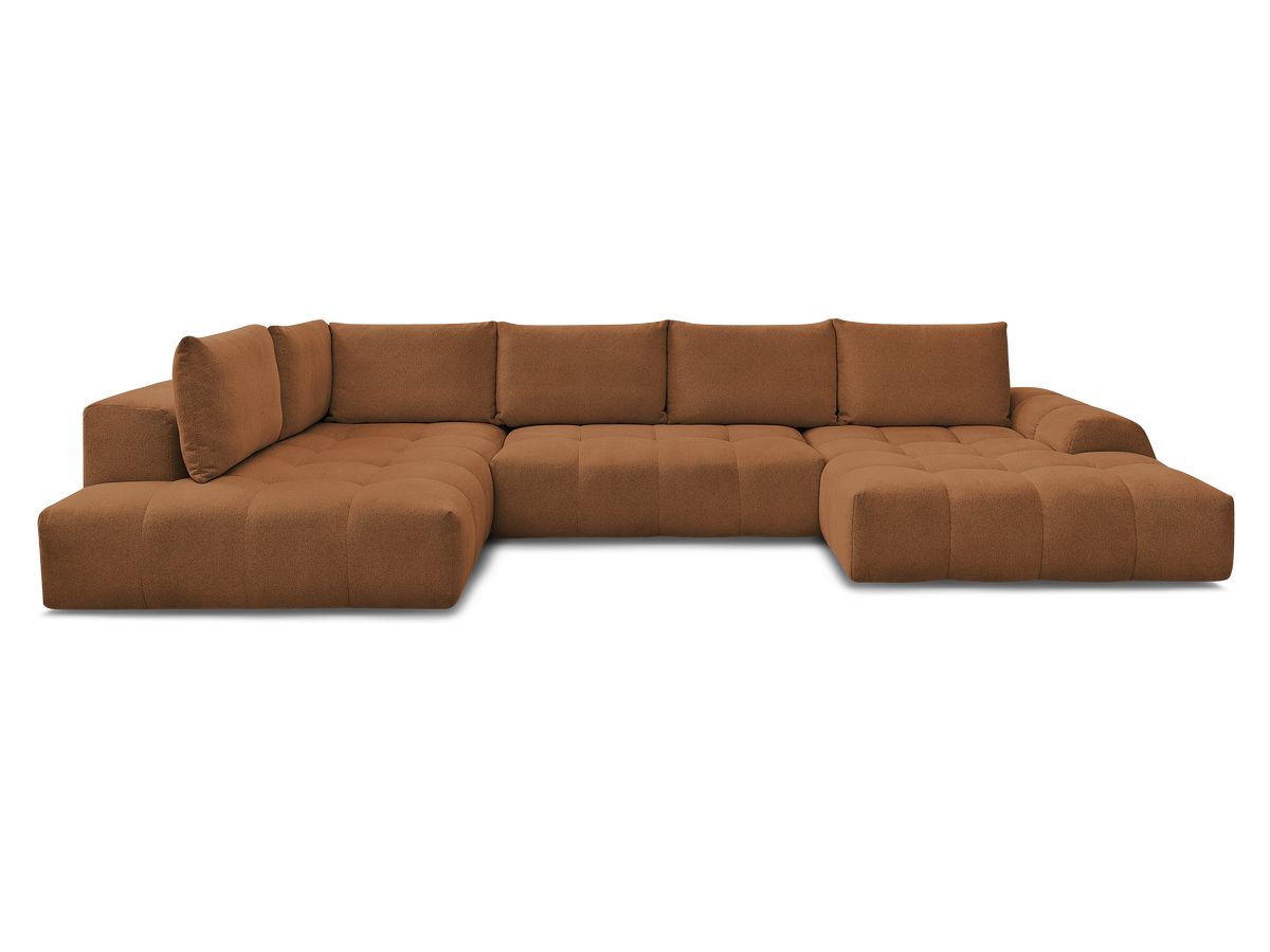 Canapé panoramique convertible coffre EVEREST tissu chiné