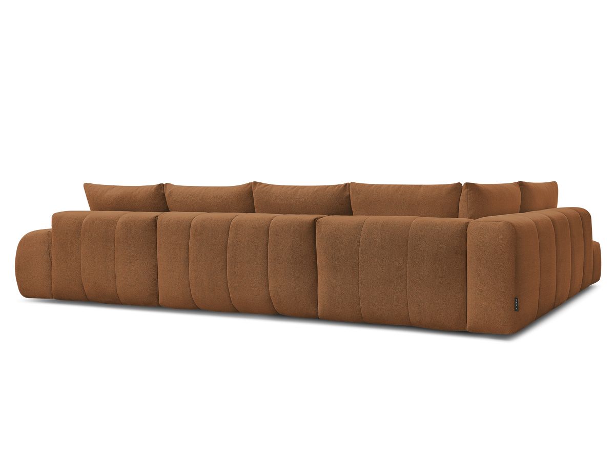 Canapé panoramique convertible coffre EVEREST tissu chiné