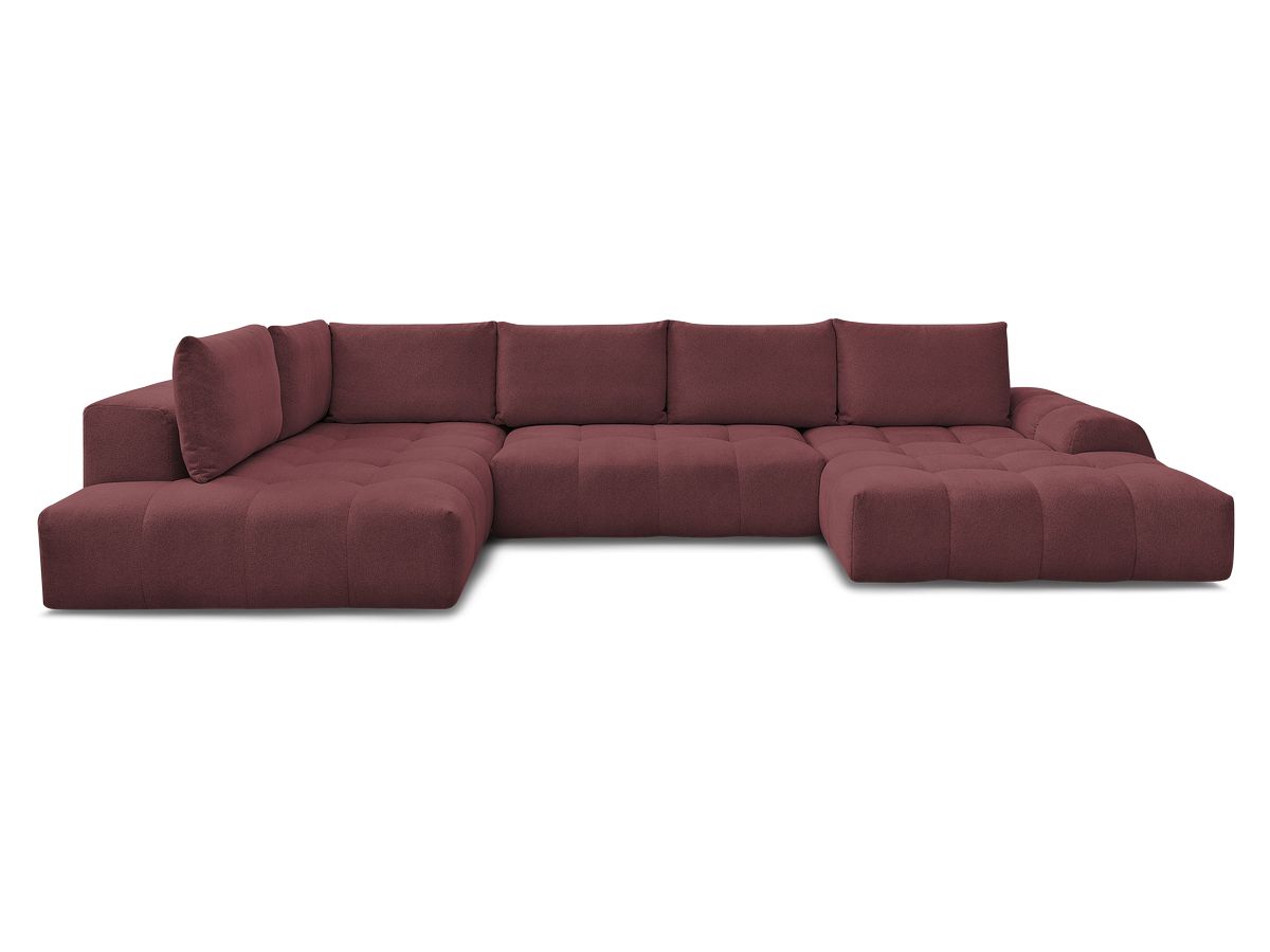 Canapé panoramique convertible coffre EVEREST tissu chiné