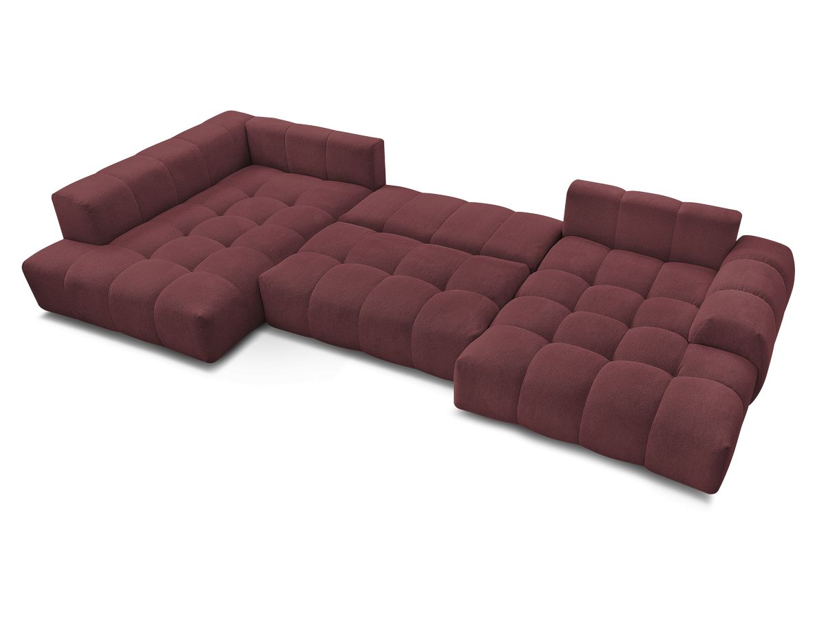 Canapé panoramique convertible coffre EVEREST tissu chiné