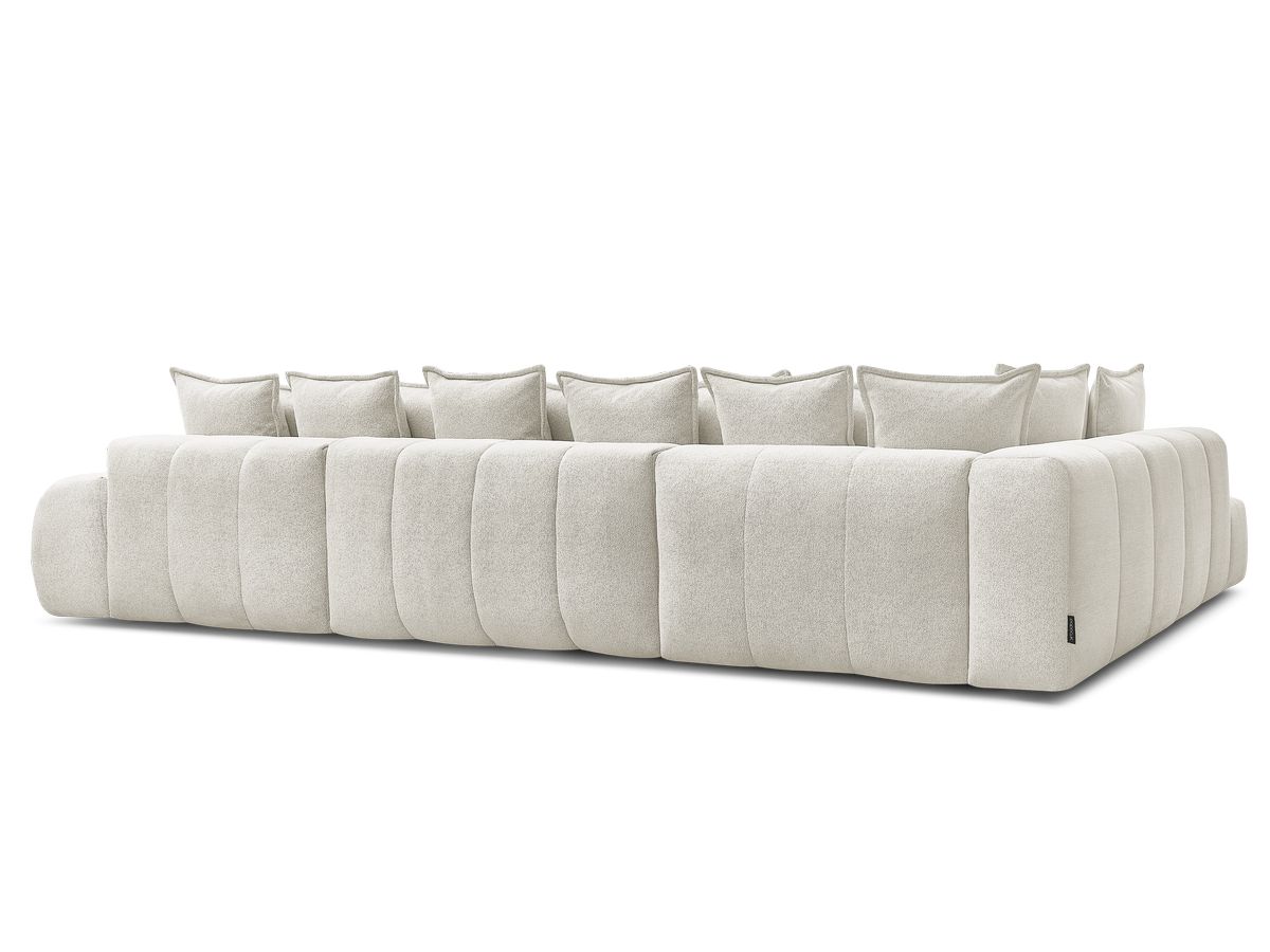 Canapé panoramique convertible coffre EVEREST tissu chiné