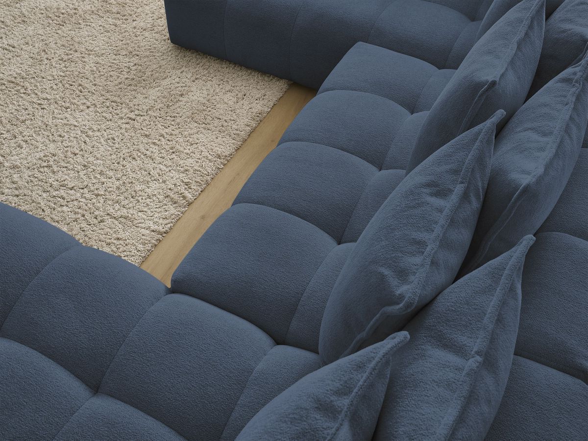 Canapé panoramique convertible coffre EVEREST tissu chiné