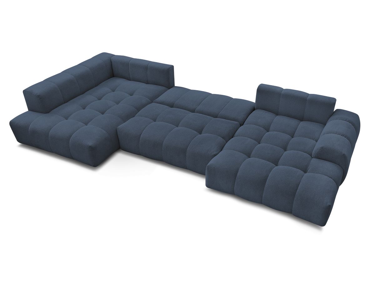 Canapé panoramique convertible coffre EVEREST tissu chiné