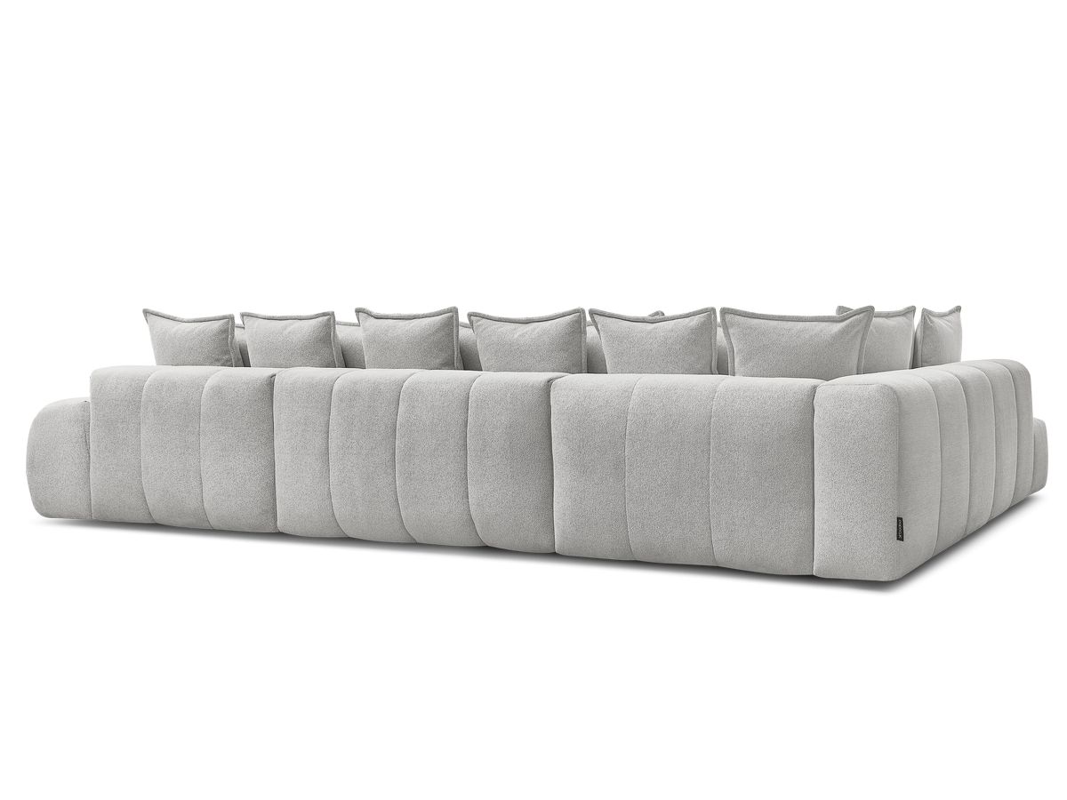 Canapé panoramique convertible coffre EVEREST tissu chiné