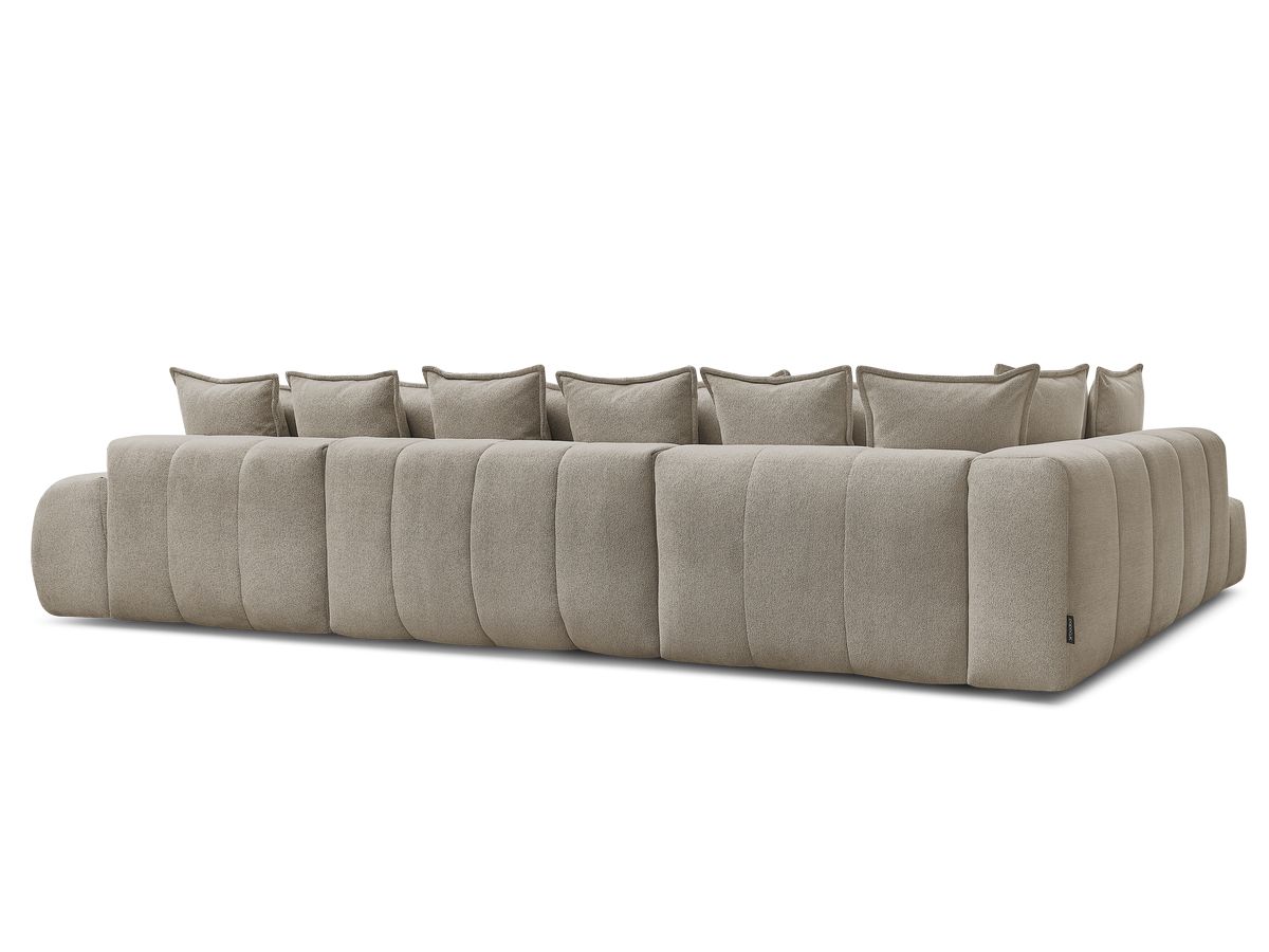 Canapé panoramique convertible coffre EVEREST tissu chiné