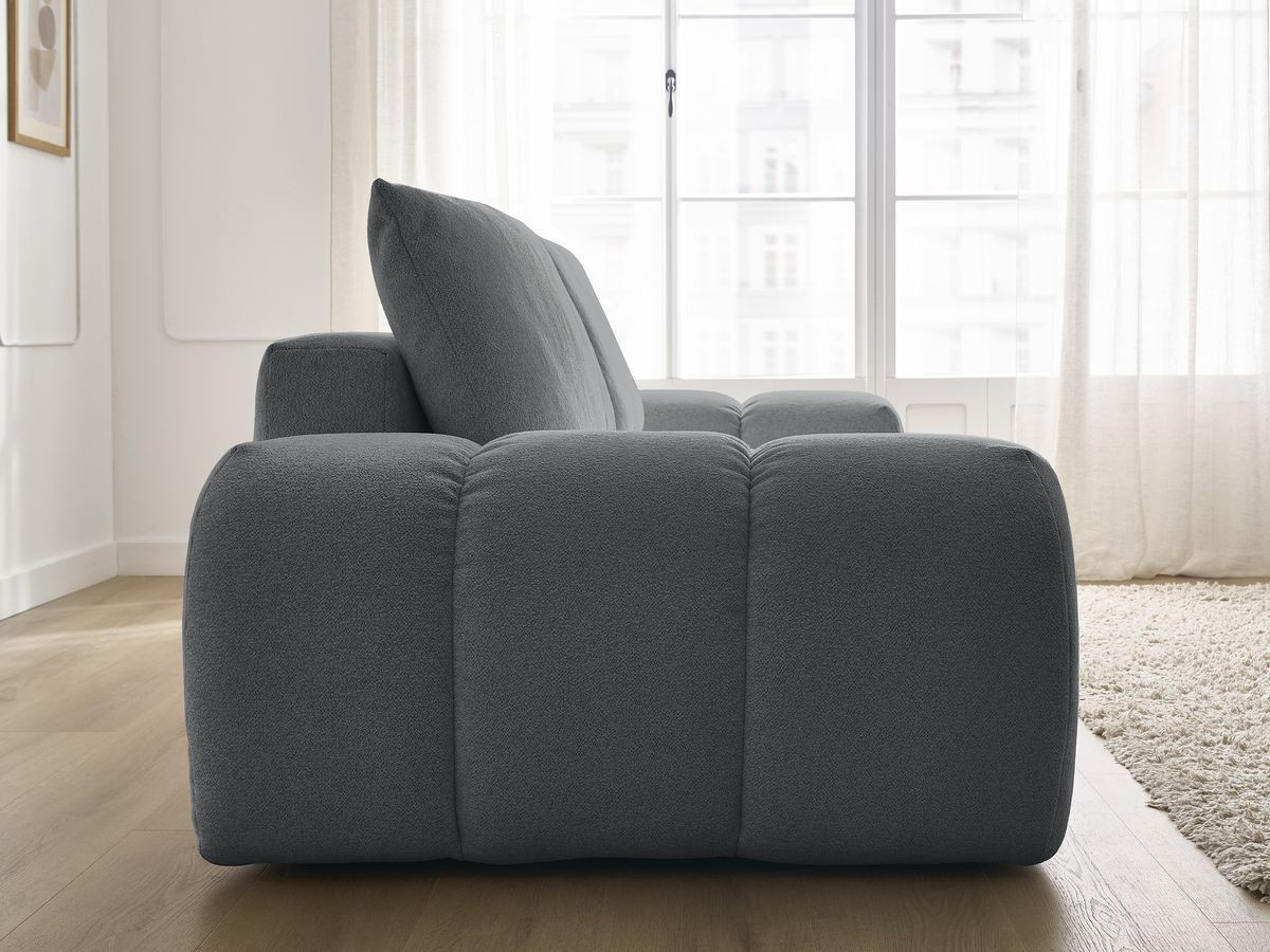 Canapé droit convertible coffre EVEREST tissu chiné