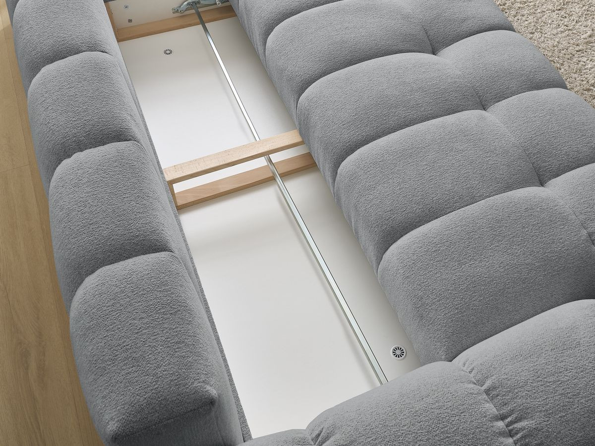 Canapé droit convertible coffre EVEREST tissu chiné