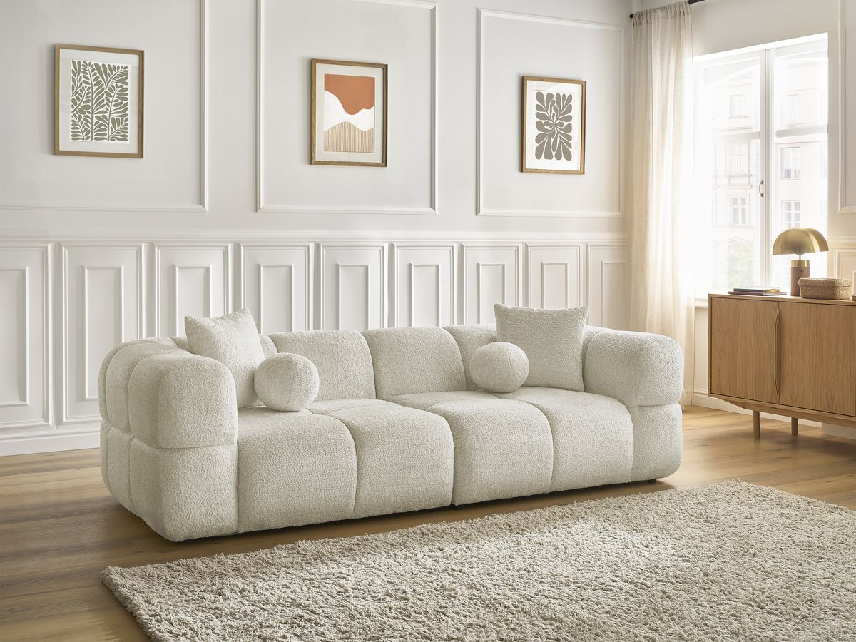 Canapé droit 3 places CRISTINA beige — vue 6