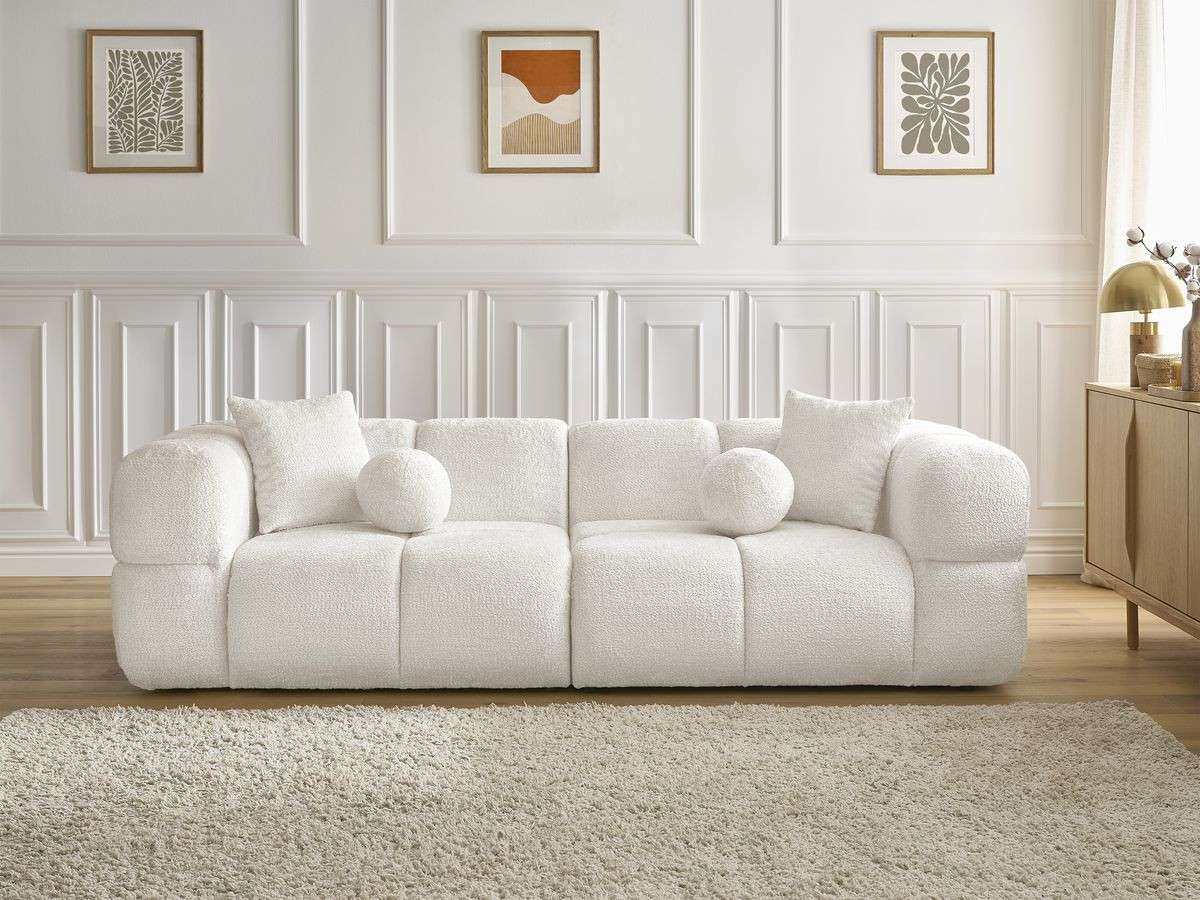 Canapé droit 3 places CRISTINA blanc — vue 5