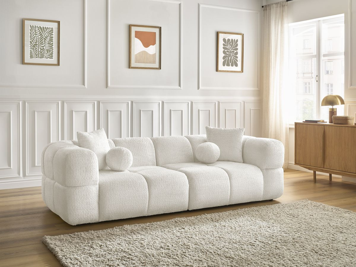 Canapé droit 3 places CRISTINA blanc — vue 6