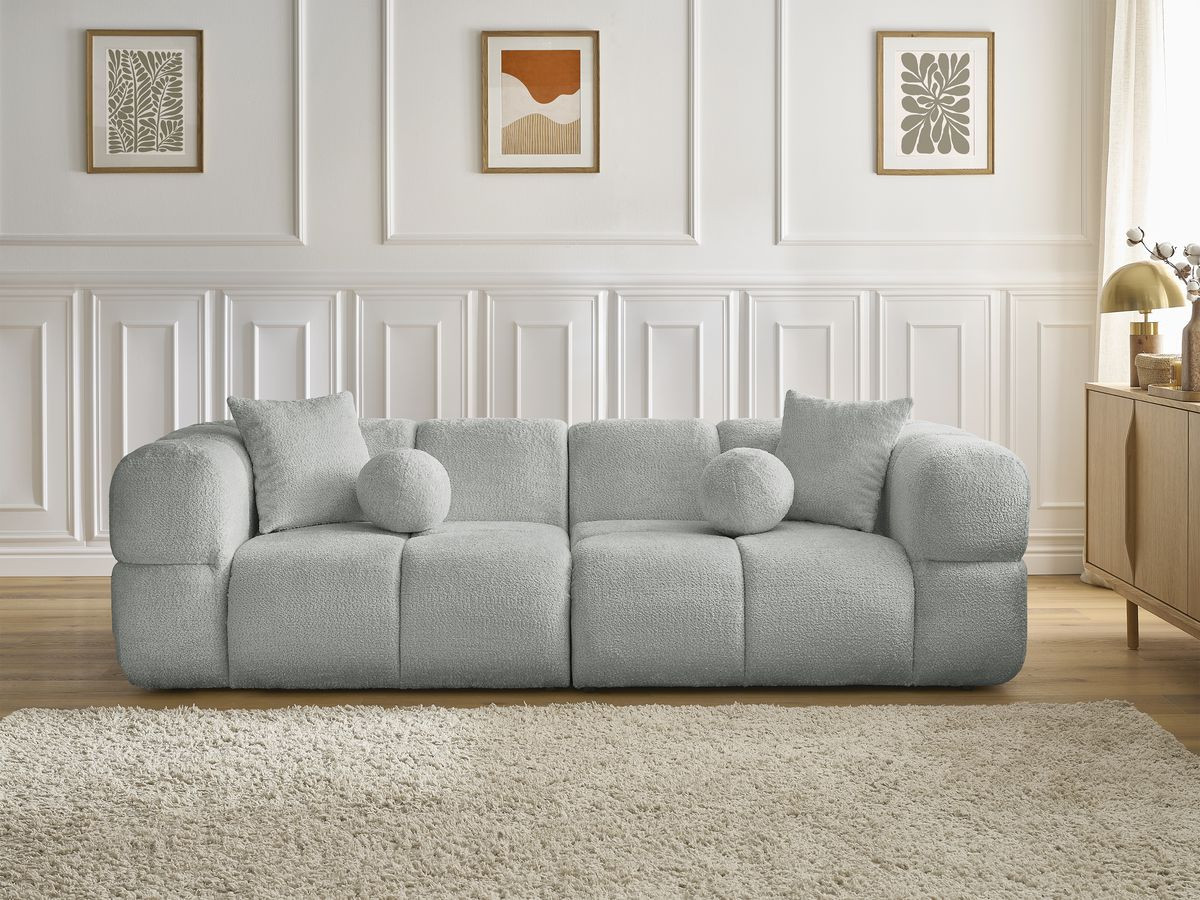 Canapé droit 3 places CRISTINA gris clair — vue 5