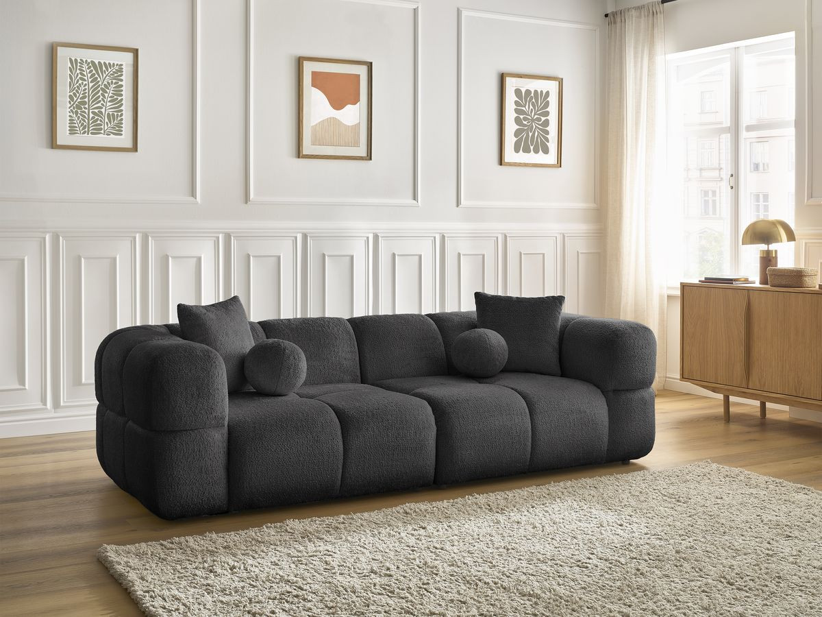 Canapé droit 3 places CRISTINA gris foncé — vue 6