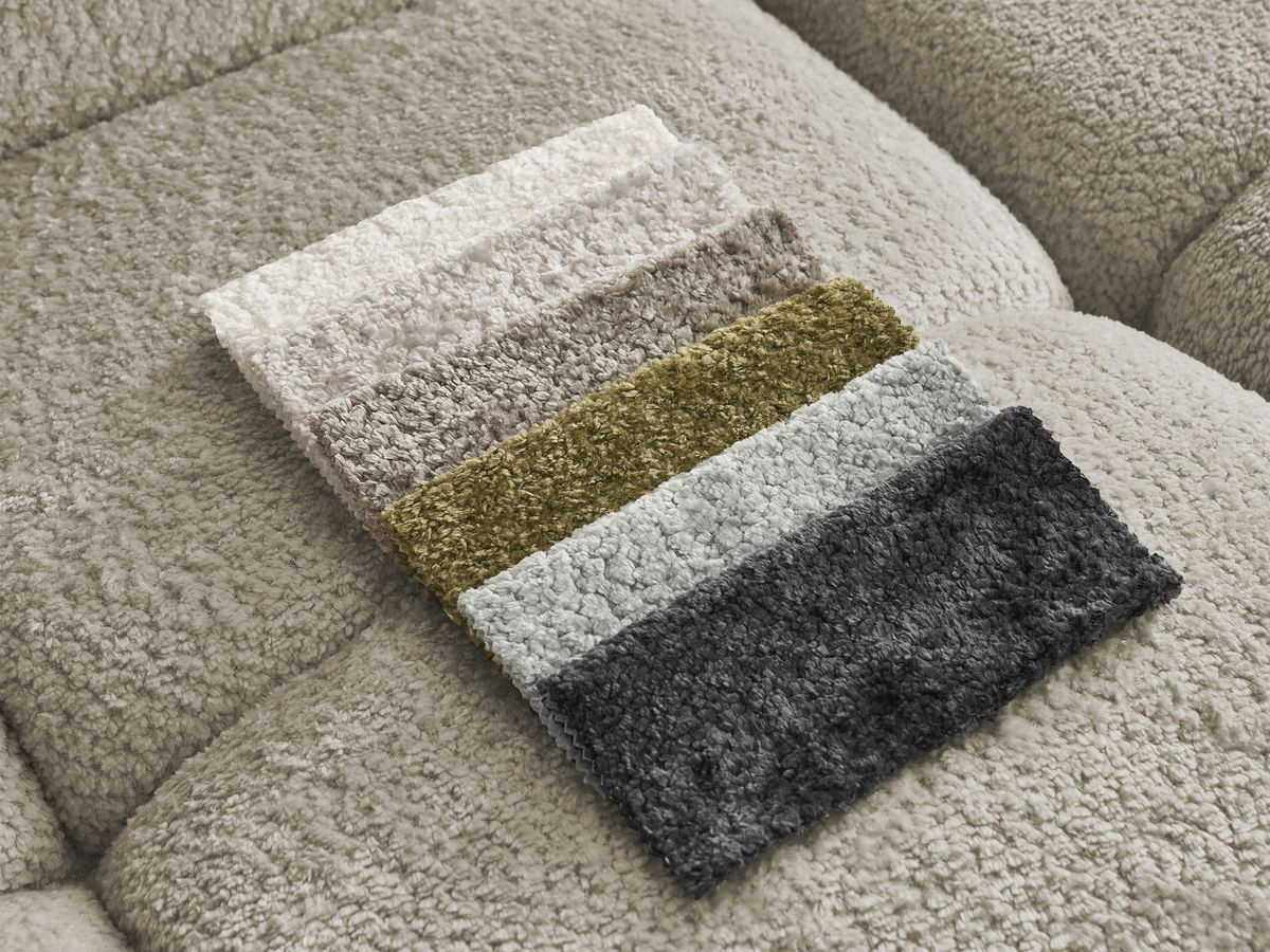 Canapé droit 3 places CRISTINA avec pouf taupe — vue 4