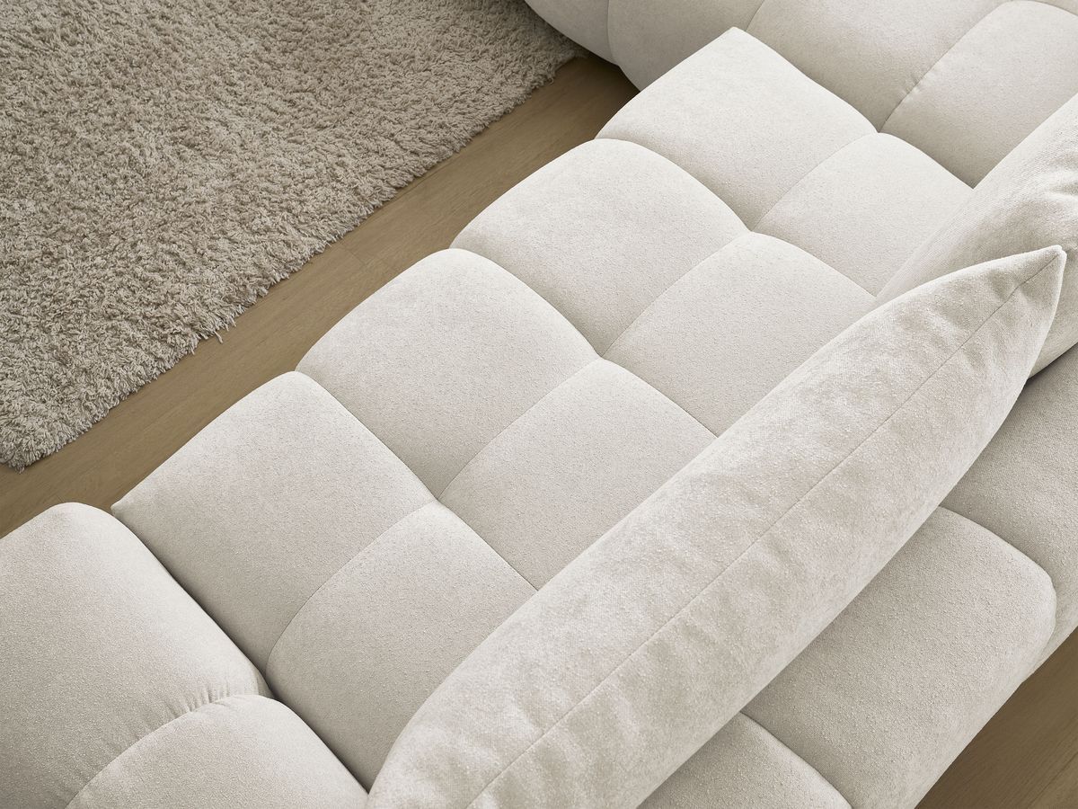 Canapé d'angle L convertible coffre EVEREST tissu texturé