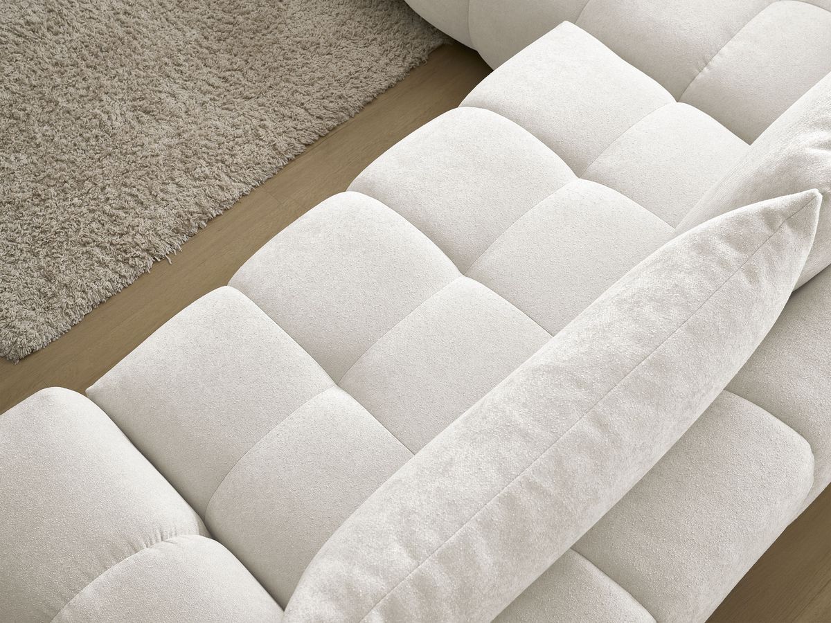 Canapé d'angle L convertible coffre EVEREST tissu texturé