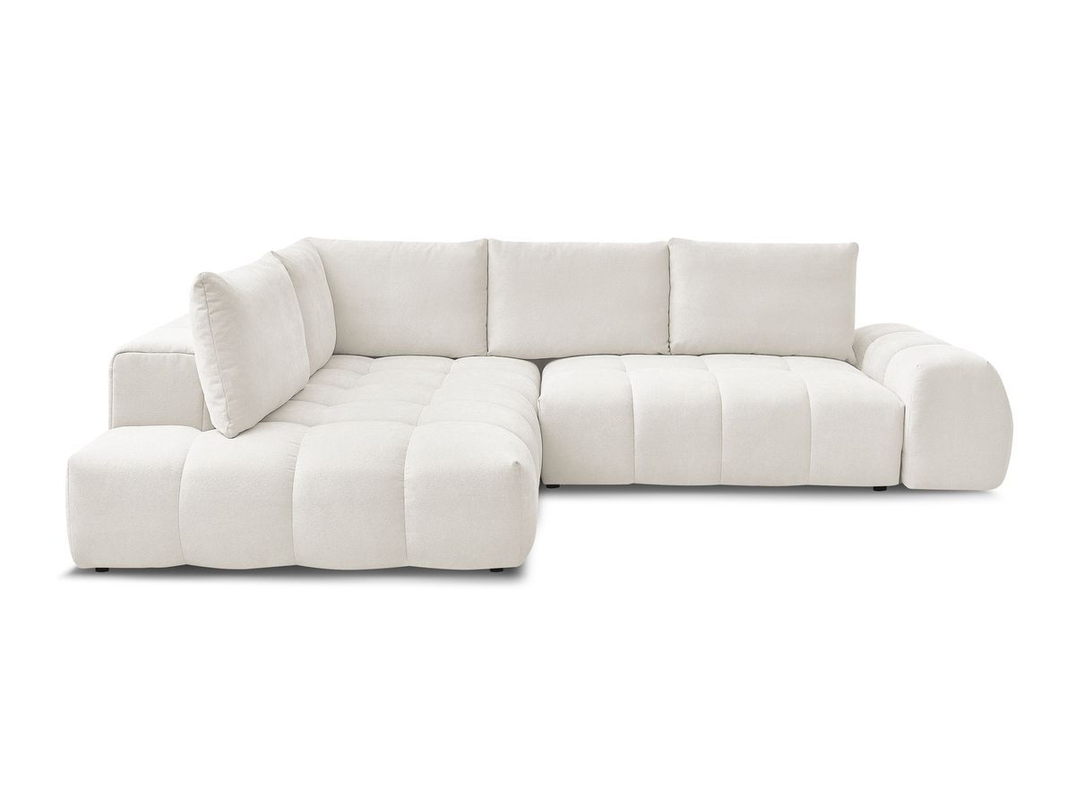 Canapé d'angle L convertible coffre EVEREST tissu texturé