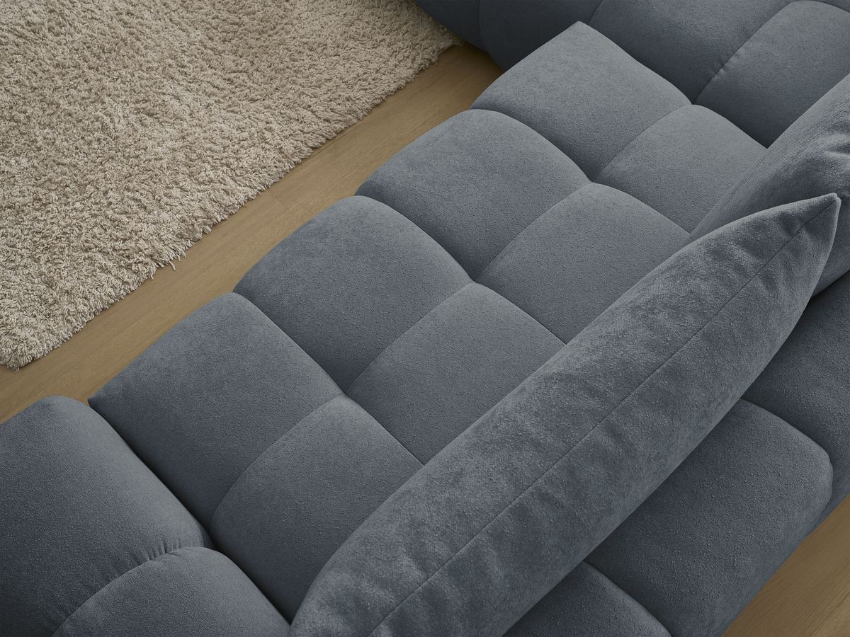 Canapé d'angle L convertible coffre EVEREST tissu texturé