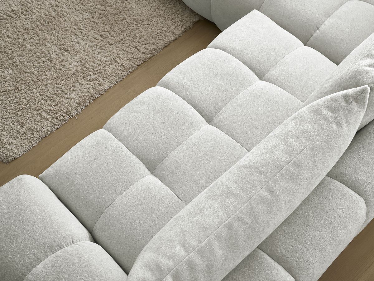 Canapé d'angle L convertible coffre EVEREST tissu texturé