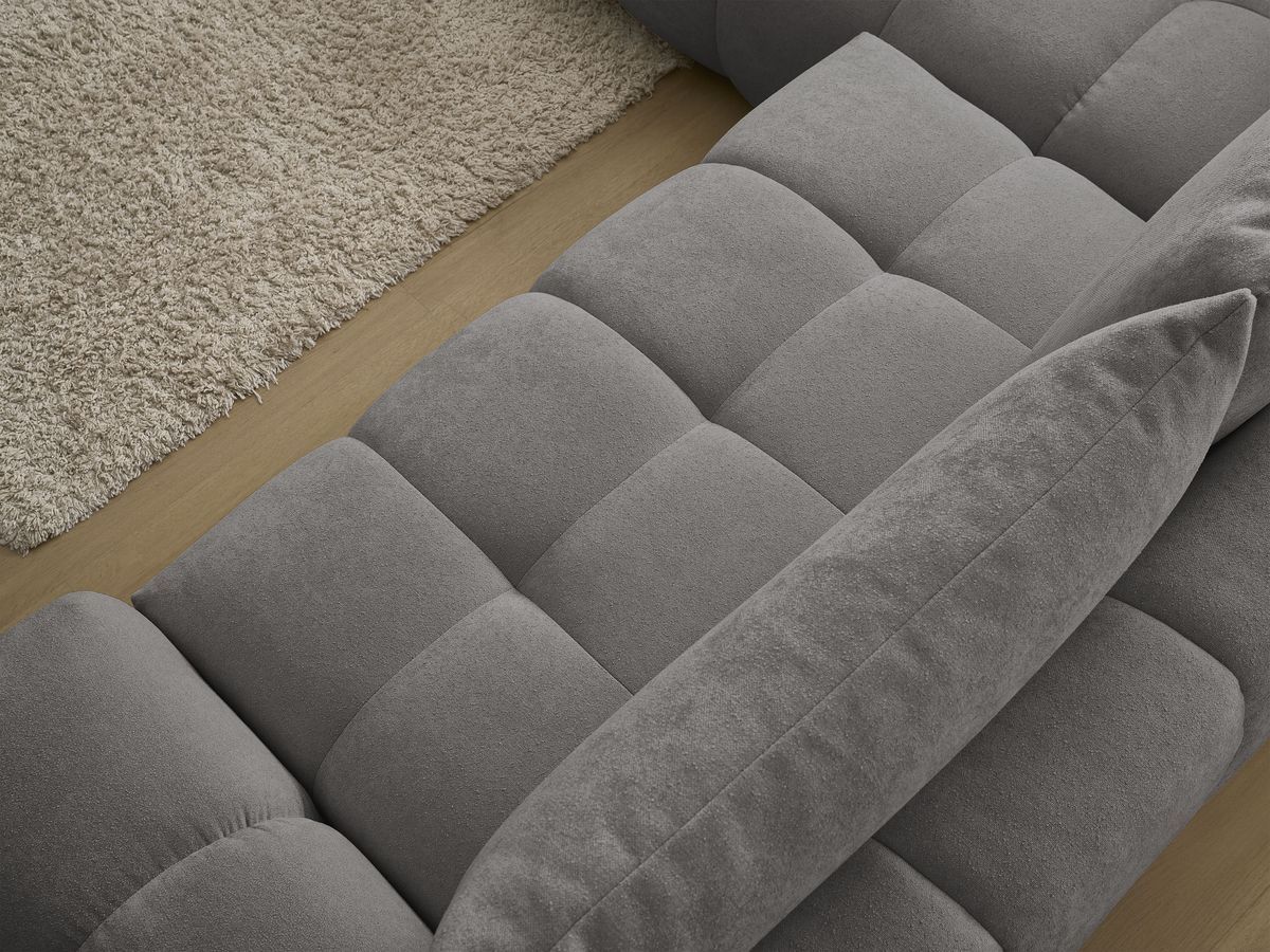 Canapé d'angle L convertible coffre EVEREST tissu texturé