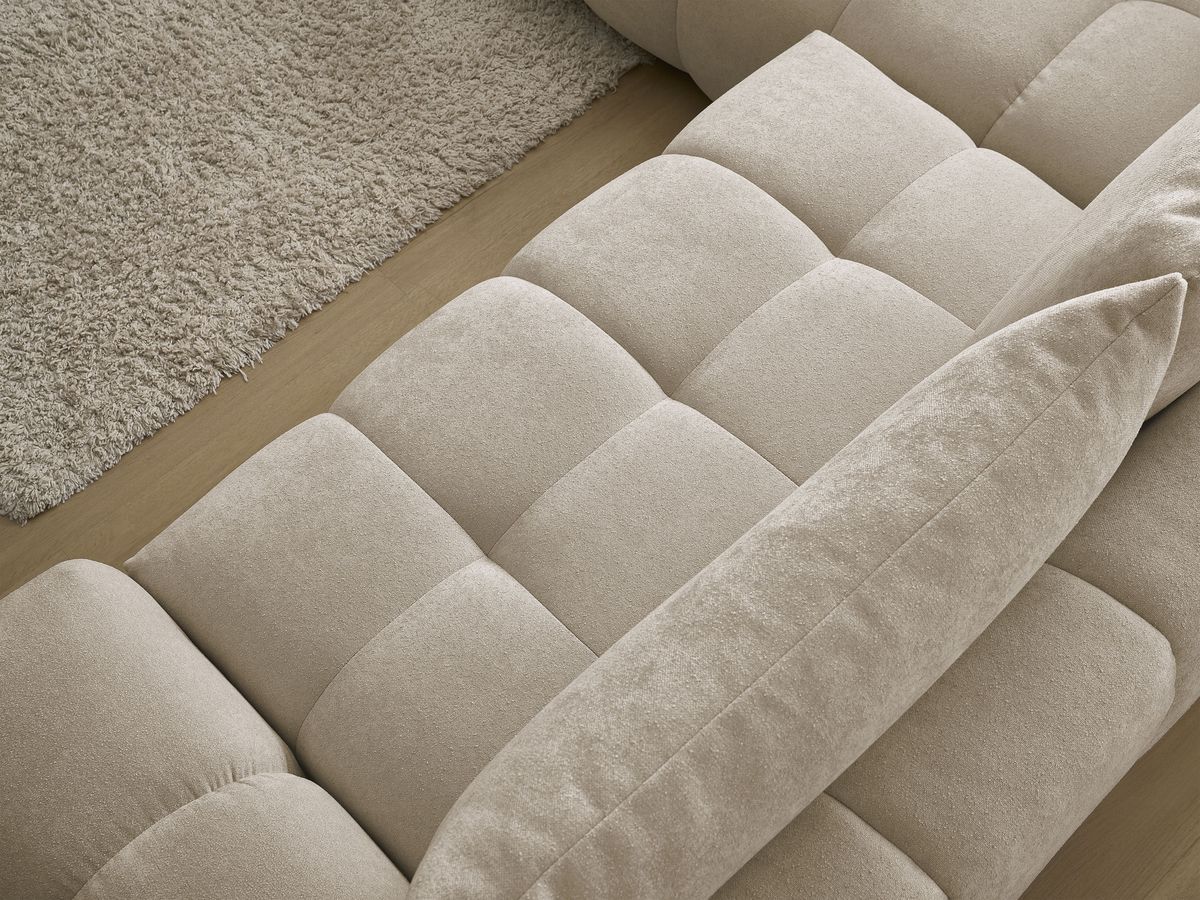 Canapé d'angle L convertible coffre EVEREST tissu texturé