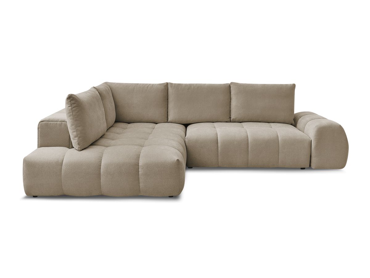 Canapé d'angle L convertible coffre EVEREST tissu texturé