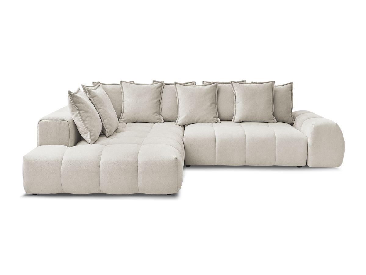 Canapé d'angle L convertible coffre EVEREST tissu texturé