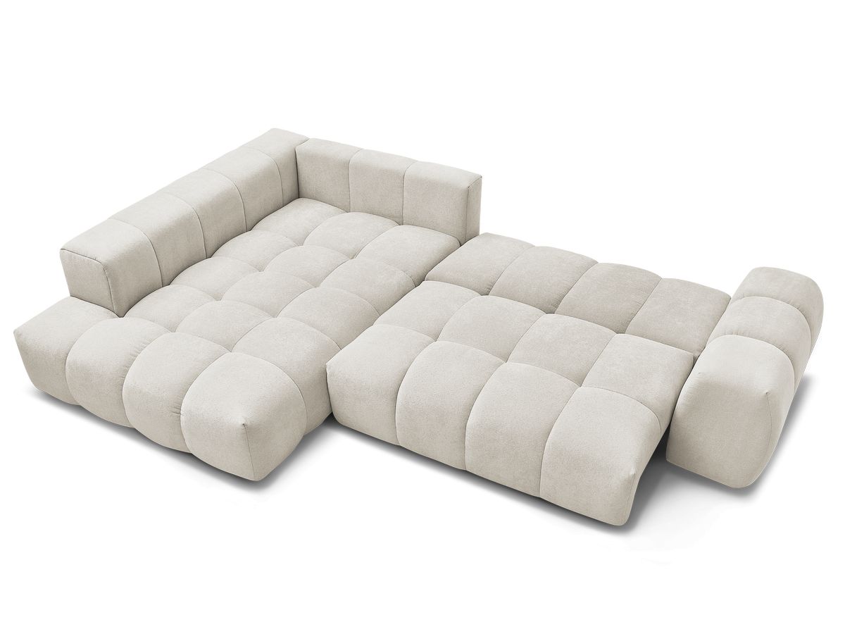 Canapé d'angle L convertible coffre EVEREST tissu texturé