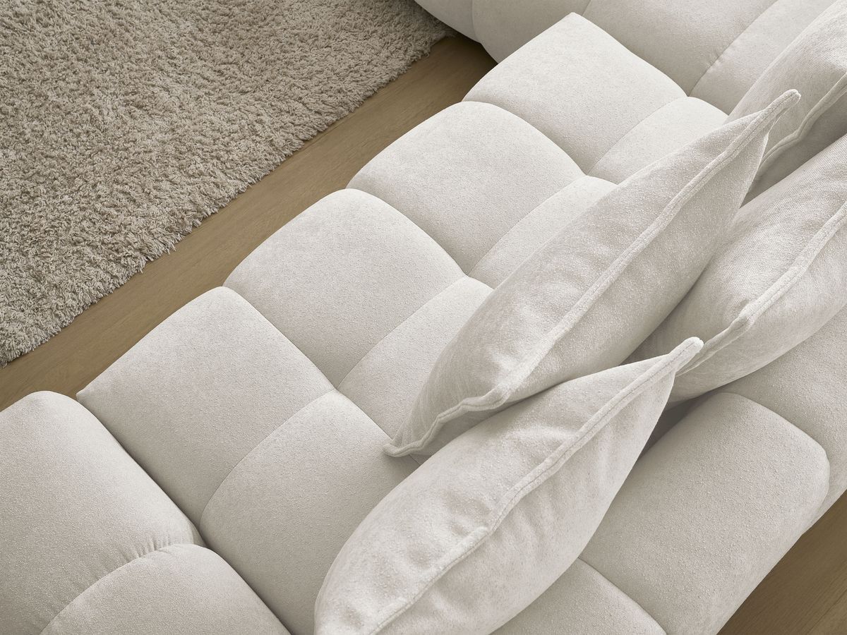 Canapé d'angle L convertible coffre EVEREST tissu texturé