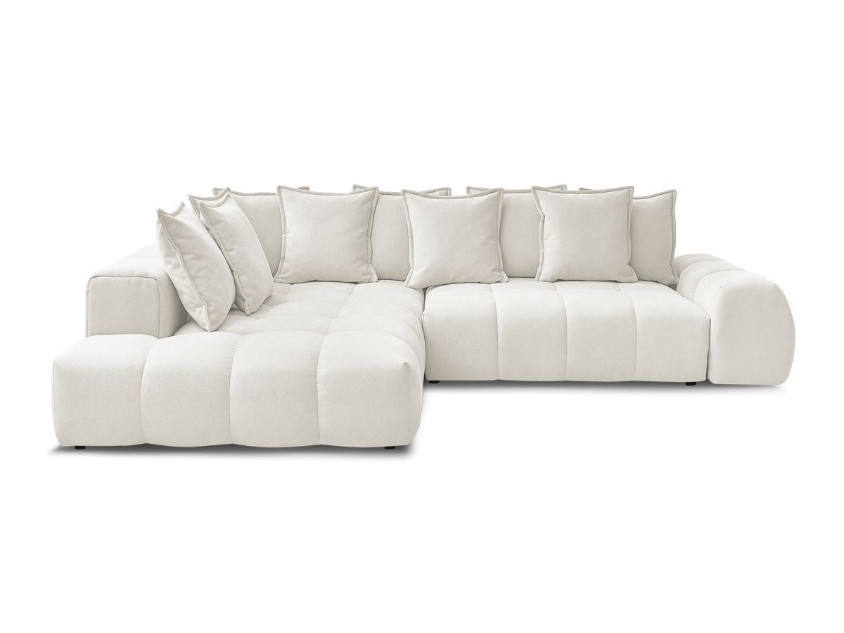 Canapé d'angle L convertible coffre EVEREST tissu texturé