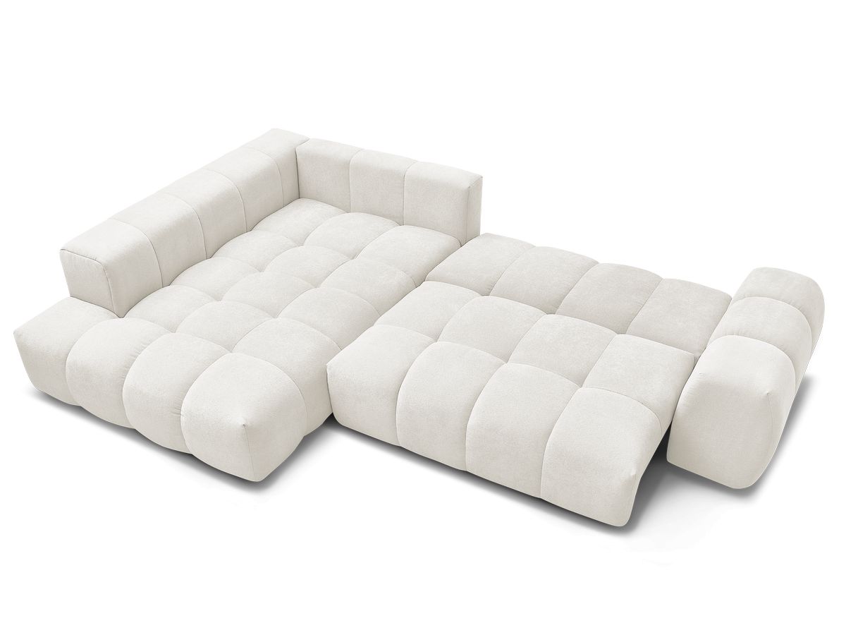 Canapé d'angle L convertible coffre EVEREST tissu texturé