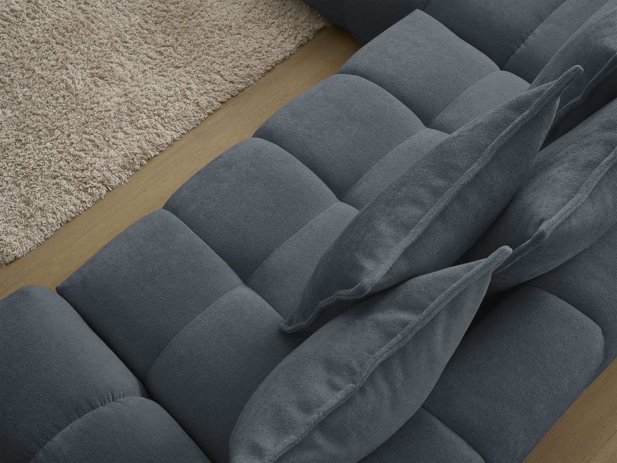 Canapé d'angle L convertible coffre EVEREST tissu texturé