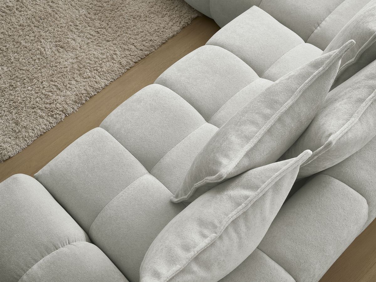 Canapé d'angle L convertible coffre EVEREST tissu texturé