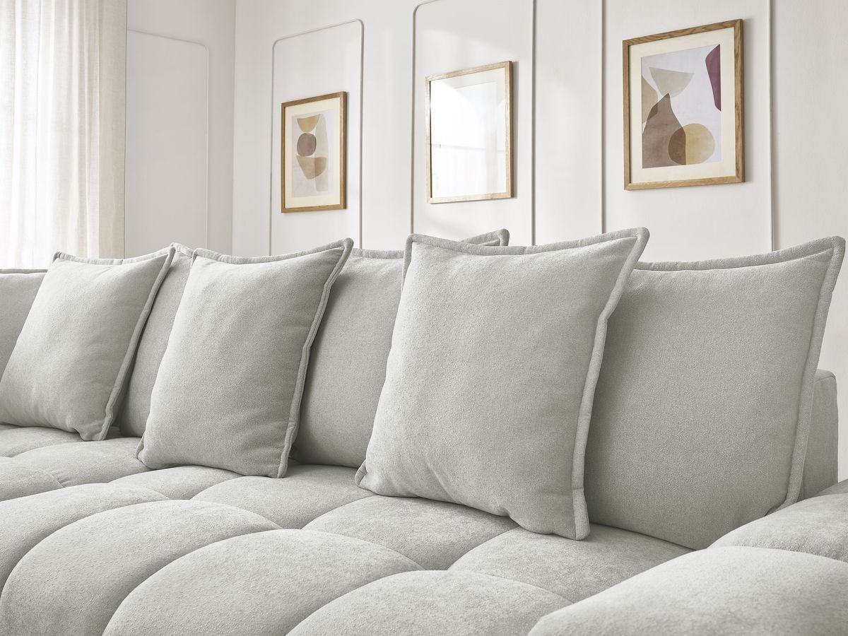 Canapé d'angle L convertible coffre EVEREST tissu texturé