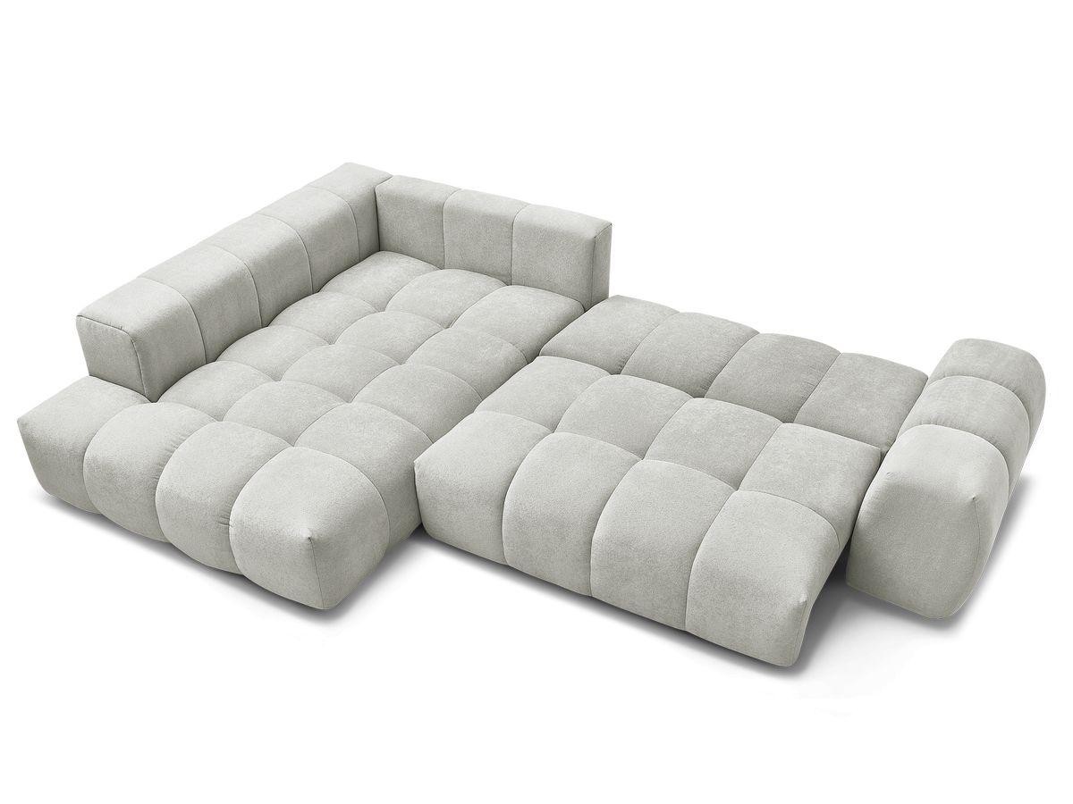 Canapé d'angle L convertible coffre EVEREST tissu texturé