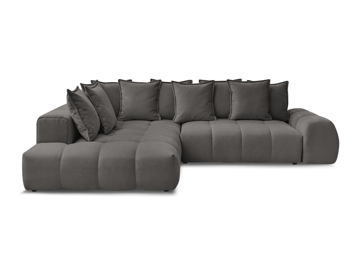 Canapé d'angle L convertible coffre EVEREST tissu texturé
