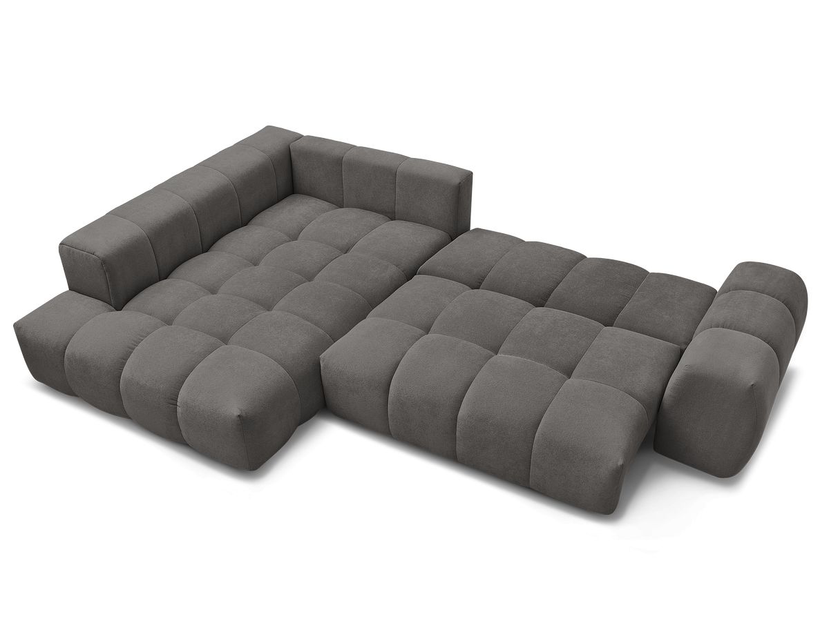 Canapé d'angle L convertible coffre EVEREST tissu texturé
