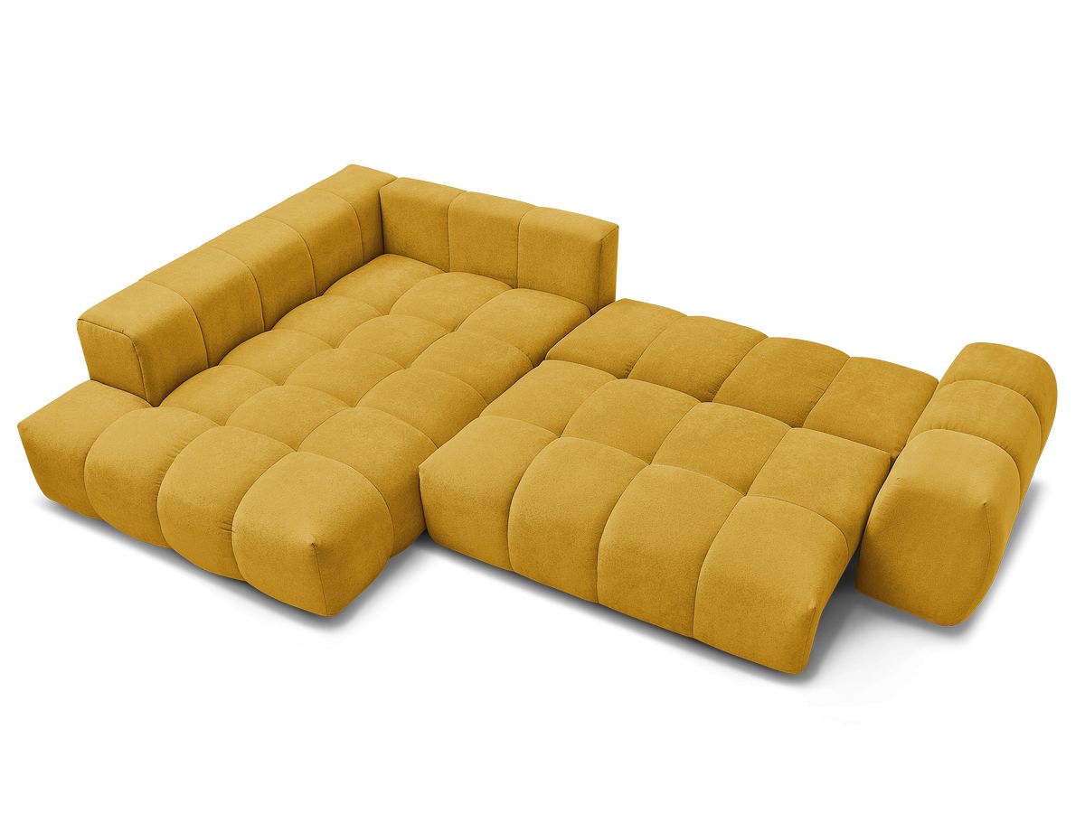 Canapé d'angle L convertible coffre EVEREST tissu texturé